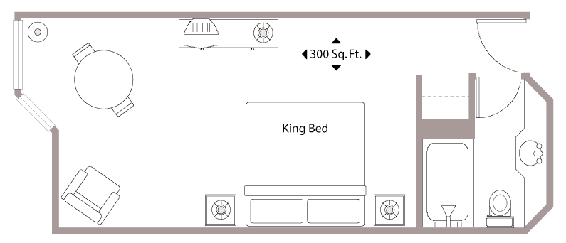 Floor Plan with King Bed